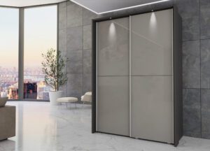 Berlin sliding 2 door wardrobe 150cm - Image 6