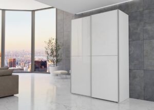 Berlin sliding 2 door wardrobe 150cm - Image 9