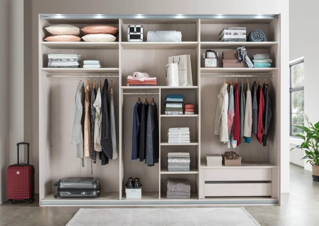 How-to-Prevent-Mould-in-Wardrobe-sliding-door-clean-dry-wardrobe-interior Well-maintained sliding wardrobe showing mould prevention best practices