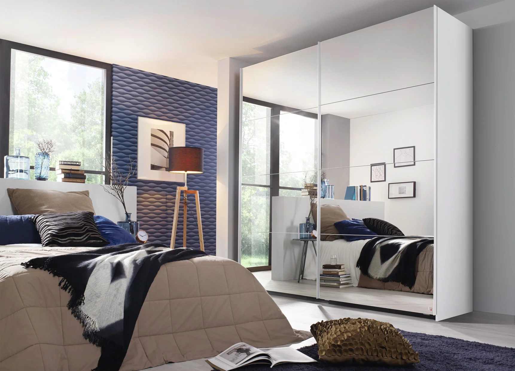 Rauch-Miramar-2-door-sliding-wardrobe-226cm-width-full-mirror-white