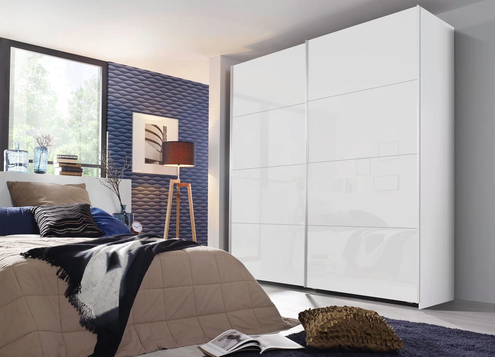 Rauch-Miramar-2-door-sliding-wardrobe-226cm-width-white-glass