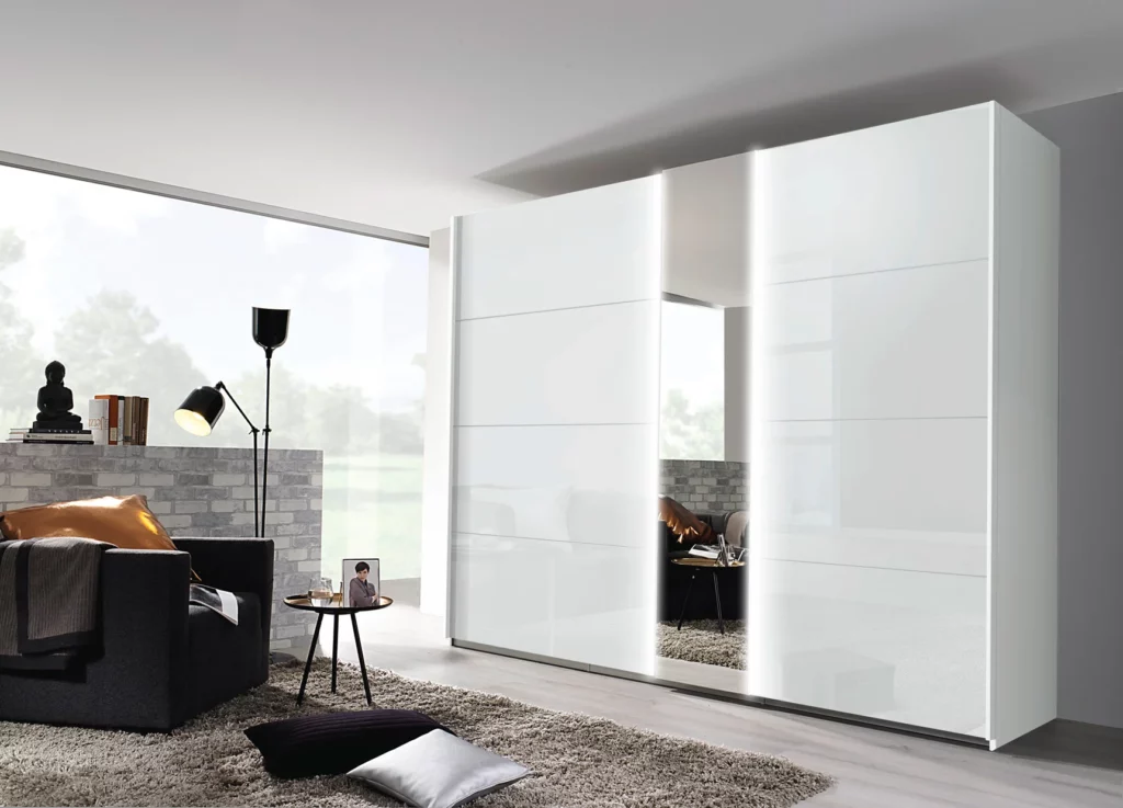 Rauch Taro 301cm 3 Door Sliding Wardrobe - Alpine White | CFS UK - View #2