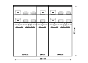 Rauch-Purisma-5-hinged-door-wardrobe-151cm-dimensions